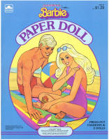 Golden Books 1982-44, Sunsational Malibu Barbie Paper Doll, 1983