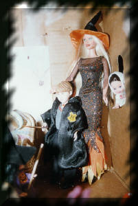 Loranga helps Ron practice his spells with Belinda peeping in through the window...